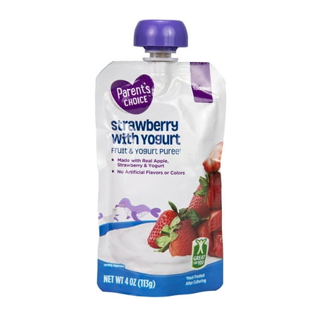 Parent's Choice Strawberry with Yogurt, Toddler, 4 oz Pouch