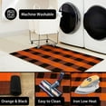 thumbnail image 6 of KOZYFLY Buffalo Plaid Rug 27.5x43 Inches Orange and Black Checke Rug Halloween Fall Door Mat Cotton Washable Area Rugs Door Mat Outdoor Entrance for Front Porch Entryway Fall Farmhouse, 6 of 8