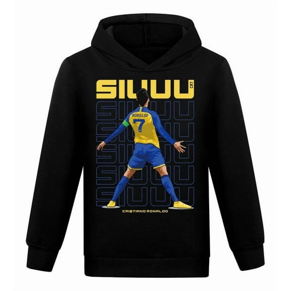 Cristiano Ronaldo Kids Cotton Hoodie for Boys Girls Print Football Hooded Sweatshirts Child Casual Long Sleeve Shirt Tops