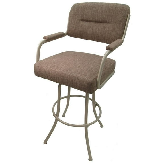 Swivel Extra Tall 34-35" Bar Stool - M-110 Metal Beige Frame