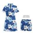 thumbnail image 3 of Aplkyhs Blue Hibiscus Flower Matching Golf Shirts for Couple 4-Way Stretch Matching Couple Tennis Shirts Workout Athletic Dresses Breathable Fabric for Golf,Tennis,Hiking,Running,Gym, 3 of 6