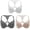 Nude·White· Black, variant on Front Closure Bra 3-Pack for Women, Push-Up Underwire T-Shirt Bras with X-Cross Racerback and Lace Trim, Nude / White / Black, Sizes 32B–40C, Qeldulk