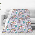 thumbnail image 1 of Balery Unicorn DoingYoga Manta de Felpa Suave y Acogedora – Cobija de Franela Aterciopelada para Cama, Lavable y Cálida para Sofá, Mascotas, Transpirable-60"x50", 1 of 7