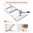 thumbnail image 6 of Cat Door for Window, Adjustable to Fit Window Width 31"-36", 4 Secure Lock Modes, Aluminum Frame and High-Transparency Glass, Magnetic Closure, Weatherproof Quick-Fit Pet Door for Cats, White, 6 of 10