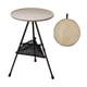 thumbnail image 3 of Mesa de picnic plegable para exteriores, redonda, portátil, ligera y elevable con bolsillo de malla, 3 of 9