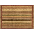 thumbnail image 1 of Ahgly Company Indoor Rectangle Abstract Brown Modern Area Rugs, 8' x 10', 1 of 4