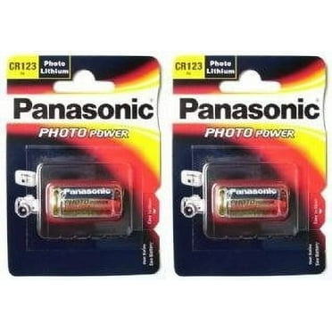 2 Pack Panasonic Cr123A Cr123 Dl123 3V Photo Lithium Camera Battery