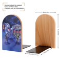 thumbnail image 2 of Ghostbusters Bookends Wood Book Divider Decor Shelves Non-Skid Book Stand 2 Pieces For Classroom Dormitory Bookshelf Office Home, 2 of 7