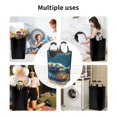 thumbnail image 6 of KLL Sunshine Underwater Sand Turtle Laundry Hamper,Large Canvas Fabric Lightweight Storage Basket Toy Organizer Dirty Clothes Collapsible Waterproof, 6 of 6