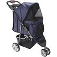 thumbnail image 2 of Paws & Pals Pet Stroller for Cats & Dogs Folding 3-Wheel Carrier Jogger (Blue) (Small), 2 of 4