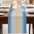 thumbnail image 3 of Table Runners 72 Inches Long Dress Scarves, Blue Ombre Farmhouse Kitchen/Dining Table Runner, Coffee Tablerunners, Modern Yellow Gradient Farmhouse Art 14x72 Inch, 3 of 9