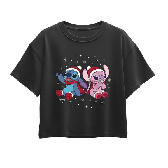 Lilo & Stitch - Happy Holidays Stitch - Youth Girls Boxy T-Shirt