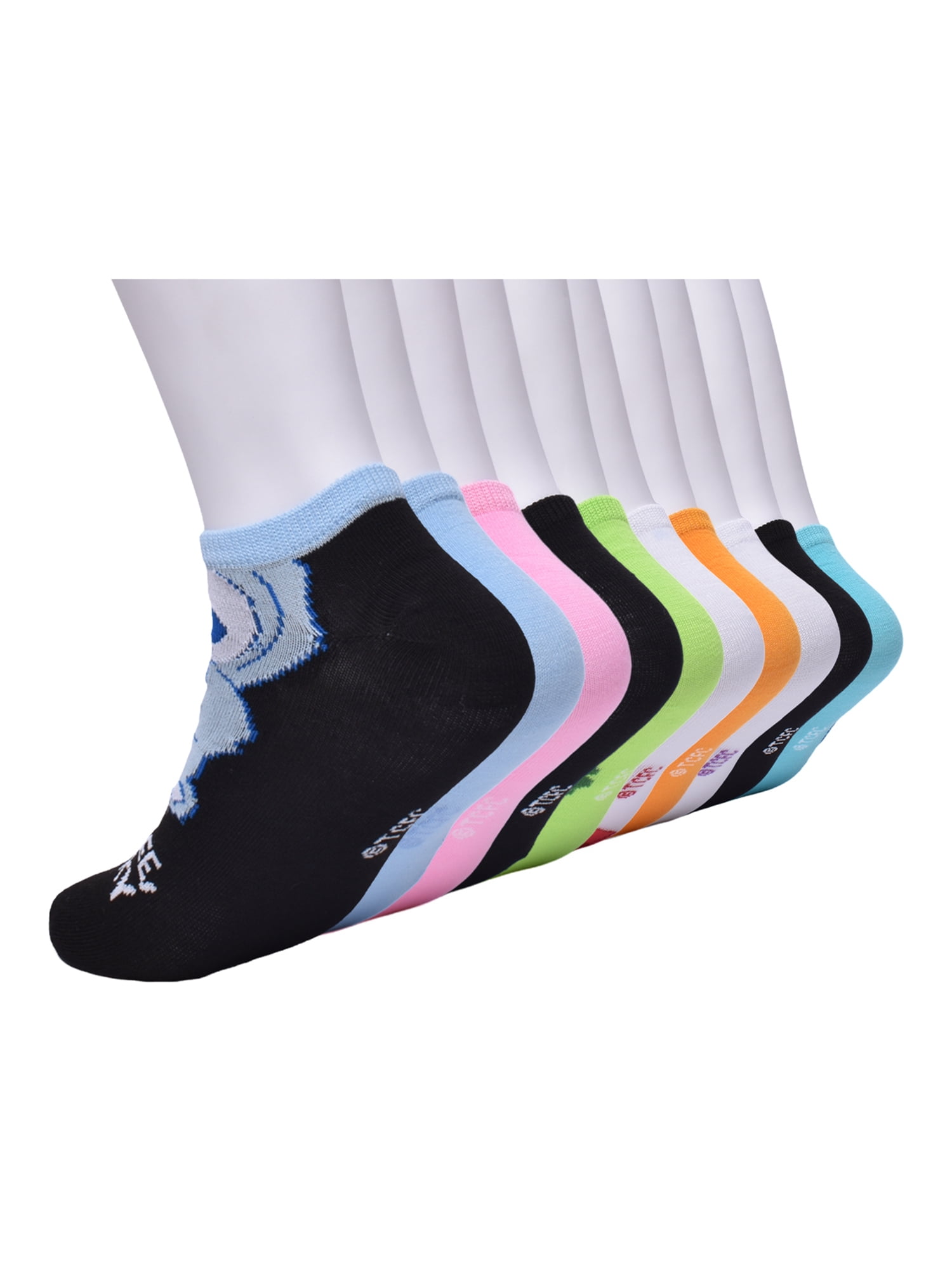 Womens 10-Pack Low-Cut Socks, Sock Size 9-11