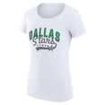 thumbnail image 2 of Women's G-III 4Her by Carl Banks White Dallas Stars Super-Slim Fit Lightweight Filigree Logo T-Shirt, 2 of 3