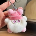 thumbnail image 3 of Llavero de peluche de conejo de peluche con forma de muñeca de dibujos animados, accesorio decorativo para bolso o coche, regalo de apoyo emocional., 3 of 8