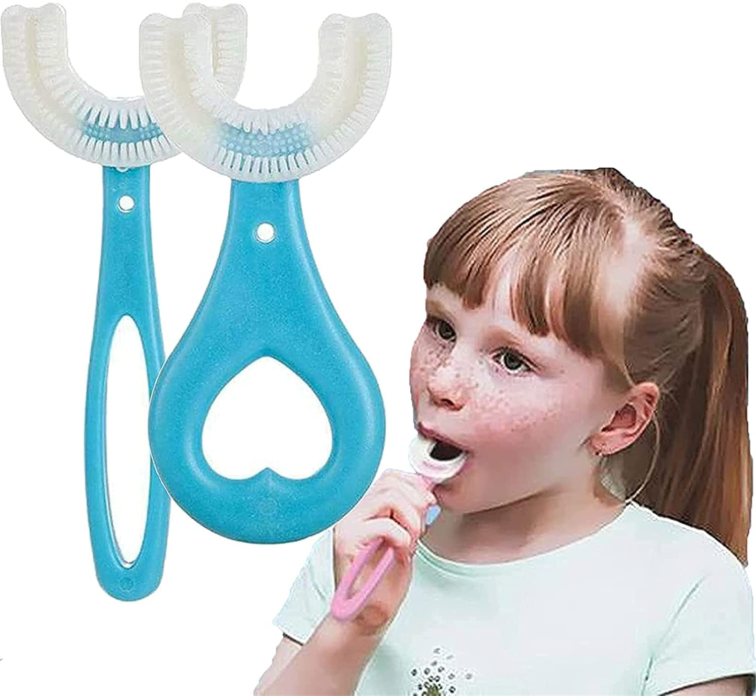 All Rounded Kids U Shape Toothbrush,Children U Shaped Toothbrush for