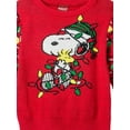 thumbnail image 2 of Peanuts Infant Boys Snoopy & Woodstock Christmas Lights Holiday Knit Sweater NB, 2 of 2
