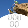 thumbnail image 1 of Quick Link, High Maximum Load-bearing Capacity Locking Carabiner D-Shape Design  Stainless Steel with Hexagonal Screw for Mountaineering 3.5mm, 1 of 8
