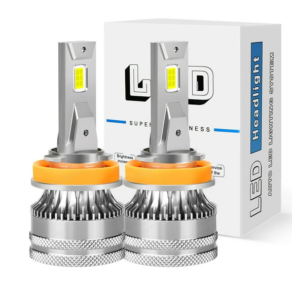 2x Quayub H11 LED Headlight Bulbs Low Beam Conversion Kit 6000K Pure White Bright