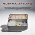 thumbnail image 1 of Escena de madera en miniatura en una lata vintage. Diorama de lata único, hecho a mano, para regalar en casa. Lata reciclada., 1 of 8