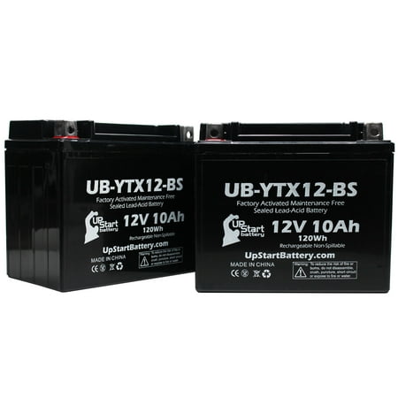 2-Pack UpStart Battery Replacement 1985 Honda FL350R Odyssey 350 CC Factory Activated, Maintenance Free, ATV Battery - 12V, 10Ah, (Best Battery For Honda Odyssey)