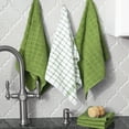 thumbnail image 5 of RITZ Terry Kitchen Towel and Dish Cloth, Set of 3 Towels and 3 Dish Cloths, Fluorite Green, 5 of 6