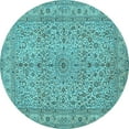 thumbnail image 1 of Ahgly Company Indoor Round Persian Light Blue Traditional Area Rugs, 8' Round, 1 of 4