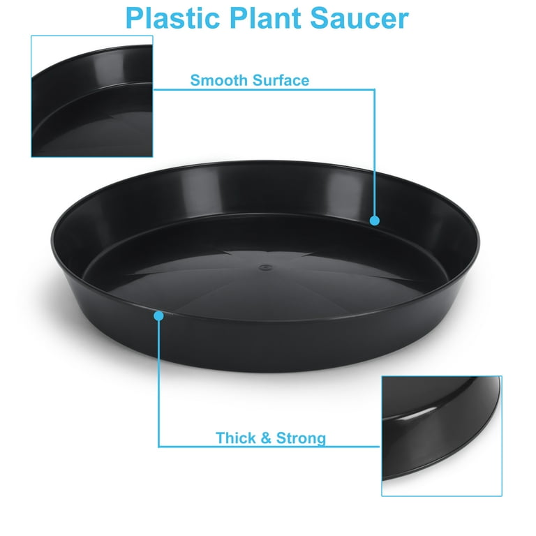 Austin Planter 18 in. Plant Saucer Colored Black - Polypropylene - 16.3 in. Base - Pack of 5