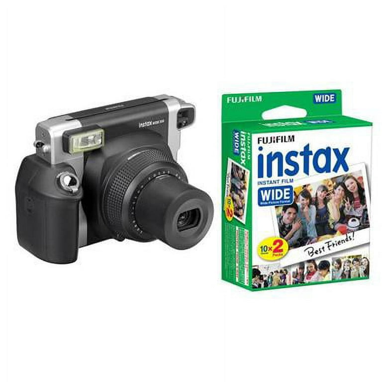 INSTAX Wide 300 Instant Film Camera, Retractable 95mm f/14 Lens, 0.37x  Optical Viewfinder and Target Spot, Built-In Flash and LCD Screen - Bundle  With Instax Wide Instant Color Print Film 20 