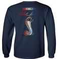 thumbnail image 3 of Fair Game Shelby Cobra Red White Blue Long Sleeve Shirt-Navy-3x, 3 of 6