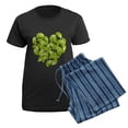 thumbnail image 5 of CafePress - Ginkgo Leaf Heart Women's Dark Pajamas - Women's Short Sleeve Print T-Shirt and Pants Dark Cotton Pajama Set, 5 of 7