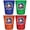 Multicolor (4-Pack), variant on Miami Florida Design B Souvenir Full Color 2 oz Round Shot Glass Red
