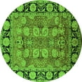 thumbnail image 1 of Ahgly Company Indoor Round Oriental Green Industrial Area Rugs, 6' Round, 1 of 4