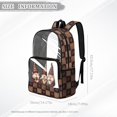 thumbnail image 6 of SEANATIVE Transparent Backpack for Boys Girls Kids Large Capacity Clear School Bookbag PVC See Through Daypack for Stadium Sport Travel Security, Coffee Gnome Brown, 6 of 7