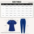 thumbnail image 6 of VIAOLI Scrubs Set - Stretchy Polyester-Spandex Medical Nursing Uniform for Women, 7 Colors, S-XXL, Uniformes Medicos Mujer, 6 of 7