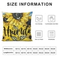 thumbnail image 5 of Qinduosi PCS Pillow Covers Inches Bee Sunflower Pillow Cases for Home Bed Holiday Farmhouse Outdoor Decoration Buffalo Plaid Yellow Throw Pillow Covers for Sofa Couch Cushion White, 5 of 5