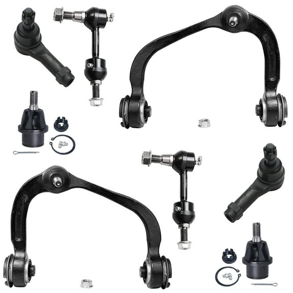 Detroit Axle - Front 8pc Suspension Kit for 2WD 2004 2005 Ford F-150, 2 Upper Control Arms w/Ball Joints, 2 Lower Ball Joints, 2 Outer Tie Rods, 2 Sway Bars Replacement