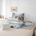 thumbnail image 6 of Manfei Vintage Santa Claus 7 Pieces Full Size Bedding Sets,Christmas Happy Holiday Full Size Bed in a Bag,Light Gray Reversible, 6 of 7