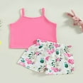 thumbnail image 2 of Ensemble de Pâques pour Bébé Fille Mignon Imprimé Bunny Débardeur Sans Manches Shorts, 2 of 6