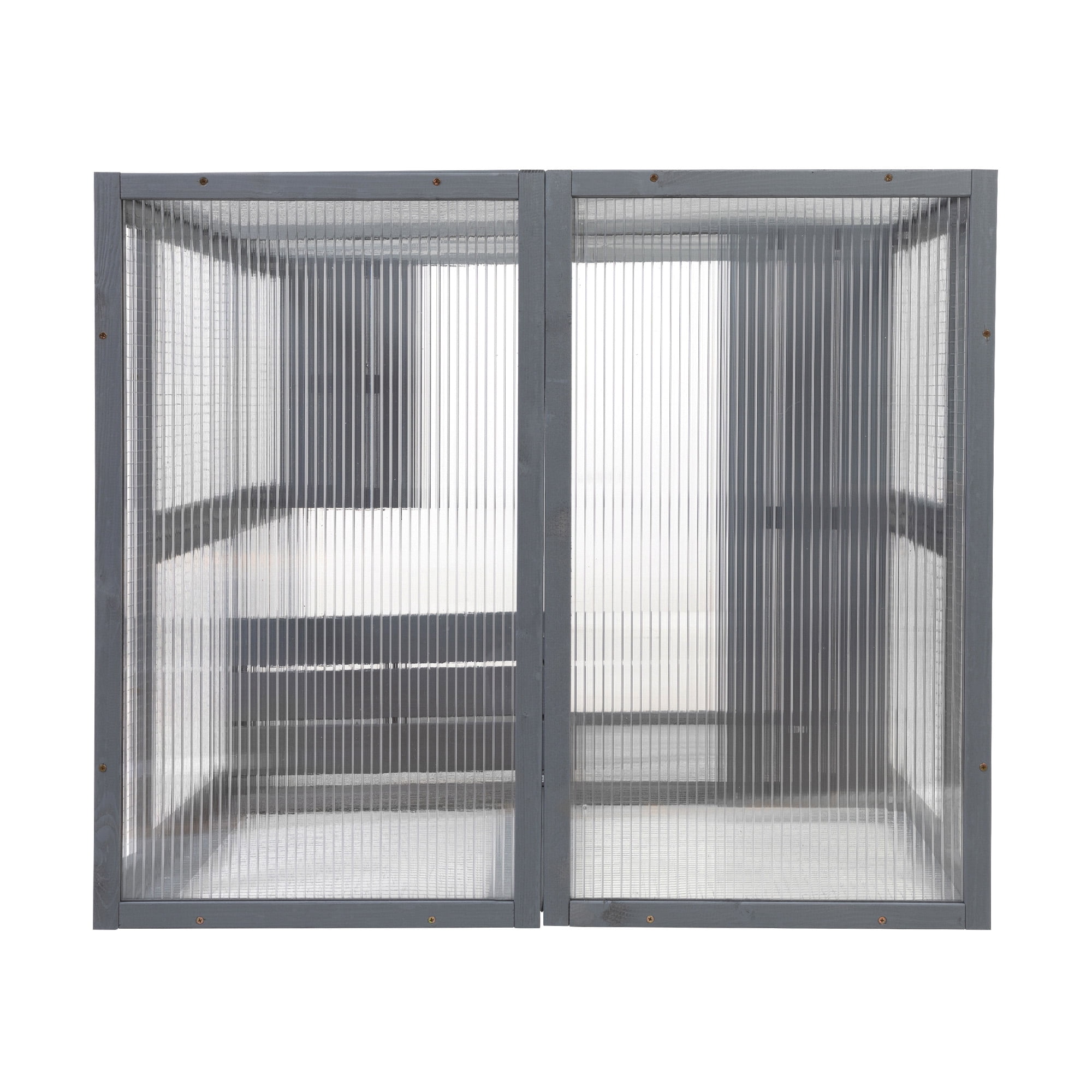 Pefilos 64" Cat House Outdoor Catio Cat Enclosures Wooden Kitty House with Platforms, Waterproof Roof, Hammock, Gray Pefilos 64" Cat House Outdoor Catio Cat Enclosures Wooden Kitty House with Platforms, Waterproof Roof, Hammock, Gray