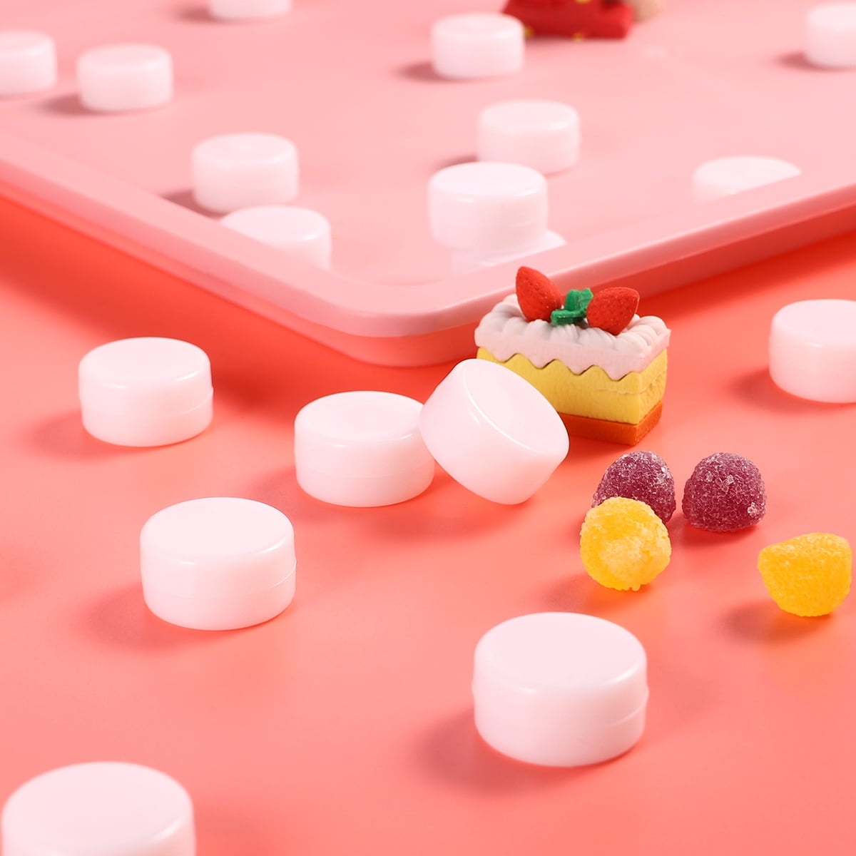 TOPBATHY 100pcs Rattle Baby Toy Accessories Plastic Ring Box Repair Fix Toy Noise Maker Insert Pet Baby Toy Squeaker TOPBATHY 100pcs Rattle Baby Toy Accessories Plastic Ring Box Repair Fix Toy Noise Maker Insert Pet Baby Toy Squeaker