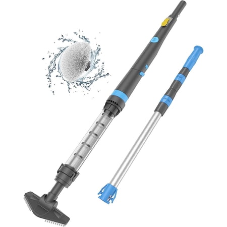 efurden handheld pool vacuum cordless rechargeable pool cleaner with round brush for spas hot tubs and small pools blue