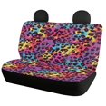 thumbnail image 5 of CHAQLIN Colorful Leopard Print Durable Car Seat Covers for Car Interior Automotive, Washable Bench Seat Back Covers Protects Against Dirt Rear Bench Seat Cover, 5 of 7