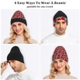thumbnail image 7 of joogoo Red Giraffe Pattern Beanie Hats Cuffed Winter Warm Knit Thick Beanies, 7 of 7