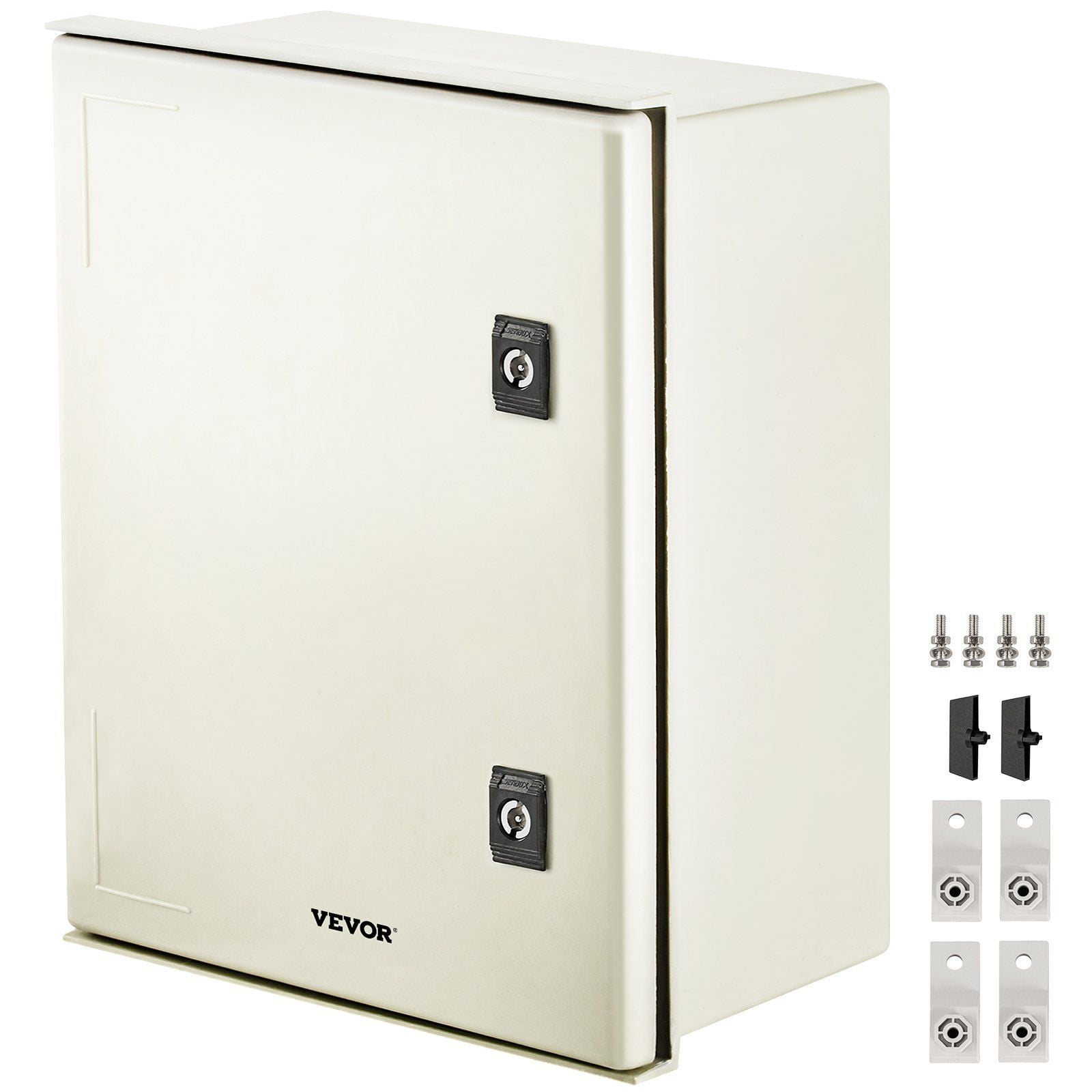 NEMA 4X Fiberglass Electrical Enclosure Box 16x12x8 Inch, IP66 Waterproof & Dustproof, Outdoor/Indoor Junction Box with Mounting Plate (40x30x20cm)