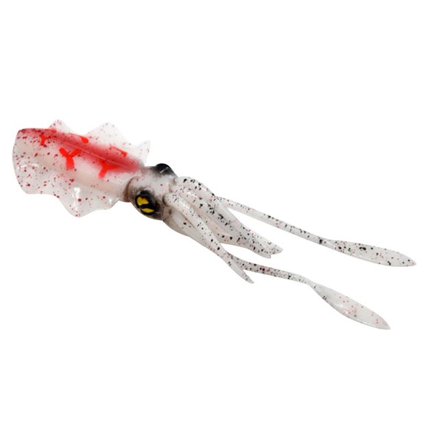 Cebo de calamar 15,5 cm 20g Señuelos de pesca de mar biónicos Artificial suave ( ) rojo rosa JShteea Para Estrenar