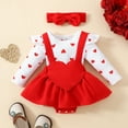 thumbnail image 3 of Valentine Baby Girl Outfit Love Heart Ruffles Long Sleeve Princess Dress Tulle Tutu Skirt Dresses Birthday Party Prom Gown Baby Girl Spring Clothes for Kids Girls 3-4 Years, 3 of 6