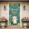 thumbnail image 2 of Baby Shower Backdrop Banner Cute Bear Floral Decorations Photo Booth Sign for Party Event Celebration Baby Announcement Welcome Background, 2 of 4