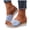 Sky Blue, variant on Slip On Wedge Sandals for Women Open Toe Backless Platform Mules Comfortable Espadrilles Beach Slides Pink Size 7