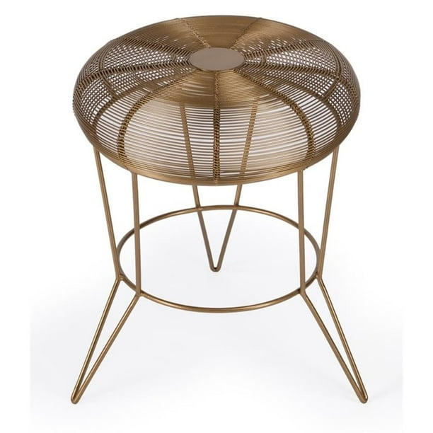 Mesa decorativa Butler Specialty Allen Gold Iron de 18 cm de altura